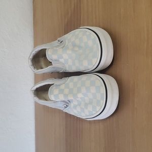 Vans slip on blue and white checker size 5.5
